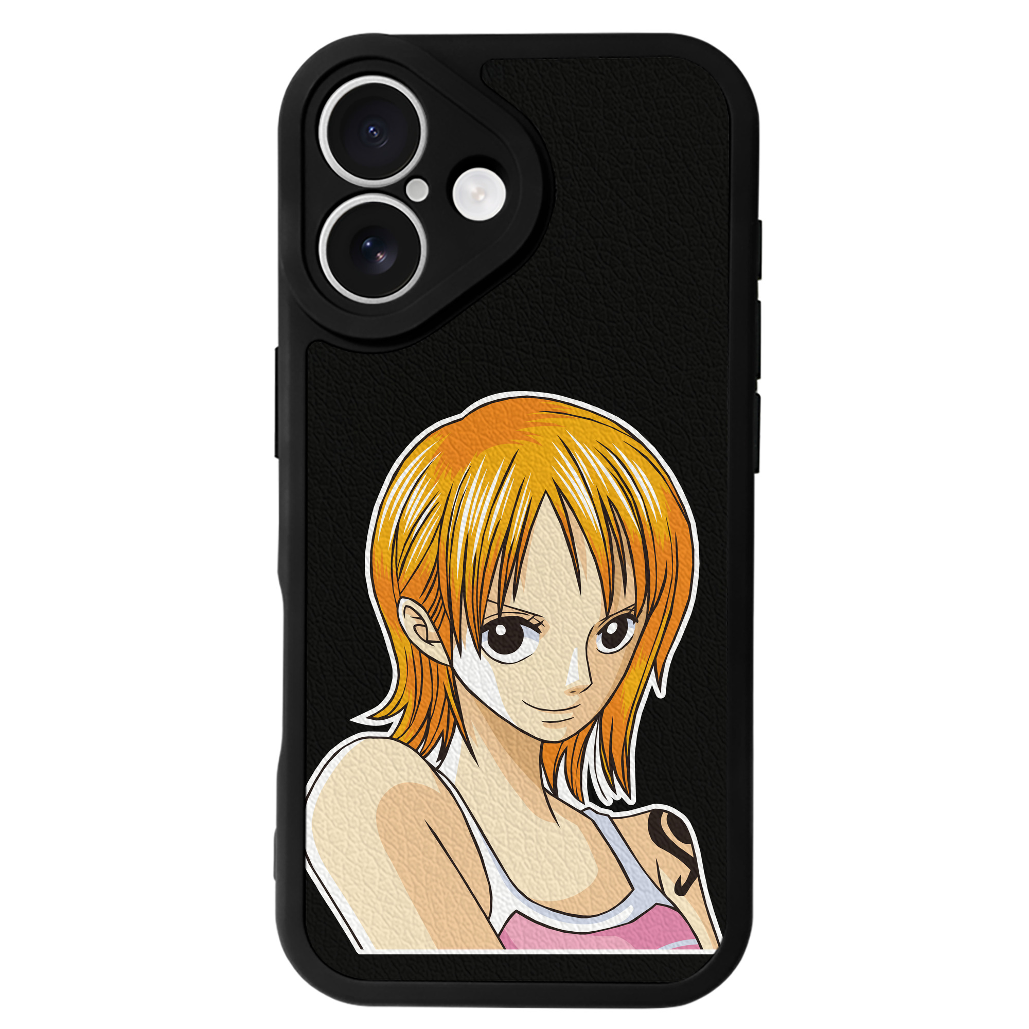（画像用） ワンピース ナミ ONE PIECE Nami 【iPhone 16シリーズ対応】シリコンスマホケース（レザー調） 材質：シリコン